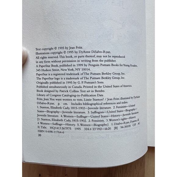 You Want Women to Vote Lizzie Stanton by Jean Fritz Unforgettable Americans - Picture 3 of 5